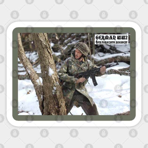 German WW2 Paratrooper with MP-44 Sticker by Busybob